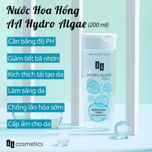 Nước Hoa Hồng Cấp Ẩm Hydro Algae Xuất Xứ Châu Âu